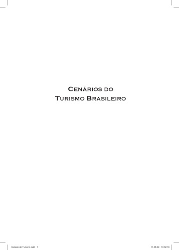 CENÁRIOS DO TURISMO BRASILEIRO