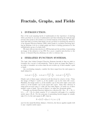 Fractals, Graphs, and Fields