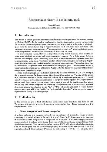 Representation theory in non-integral rank