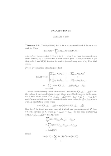 Cauchy-Binet