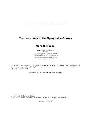 The Invariants of the Symplectic Groups