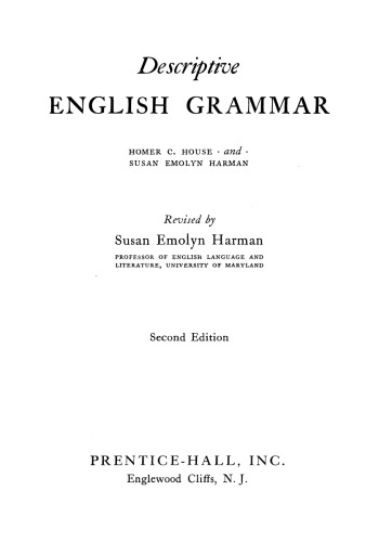 Descriptive English Grammar