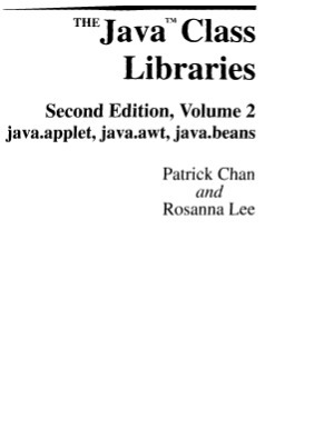 The Java Class Libraries. Volume 2