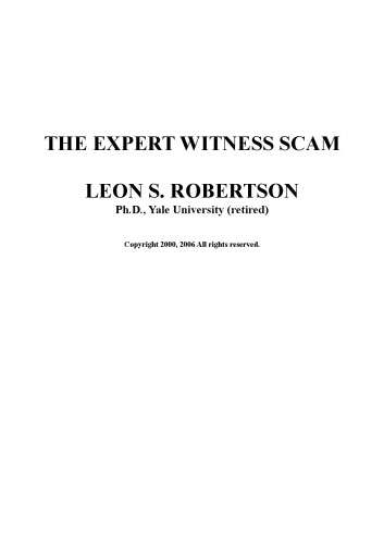 The Expert Witness Scam