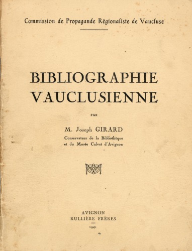 Bibliographie vauclusienne