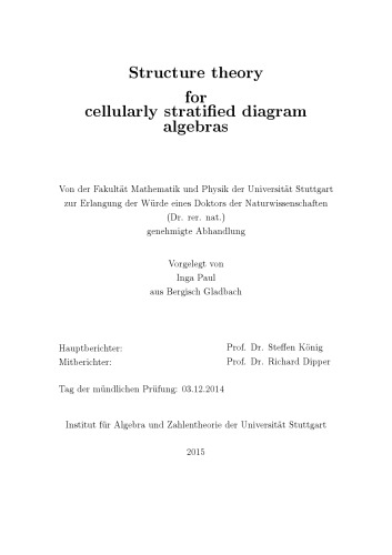 Structure theory for cellularly stratified diagram algebras