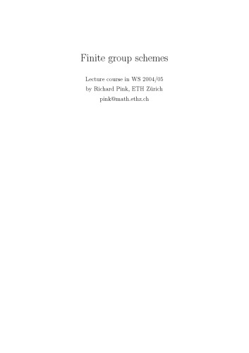 Finite group schemes