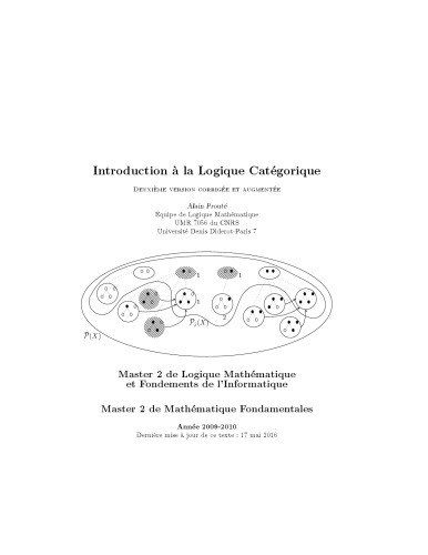 Cours de Logique Catégorique