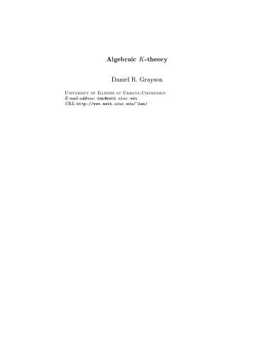 Algebraic K-theory