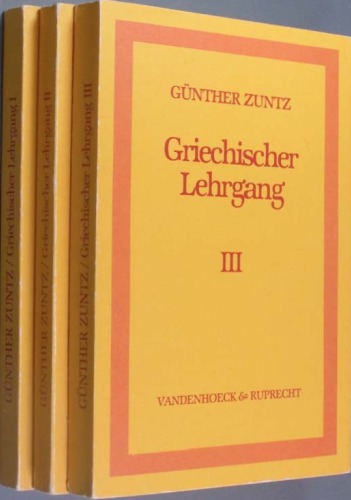 Griechischer Lehrgang. 3 Bde.