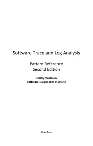 Software Trace and Log Analysis  A Pattern Reference