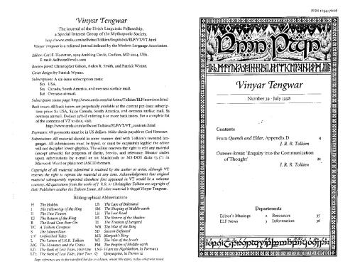 Vinyar Tengwar
