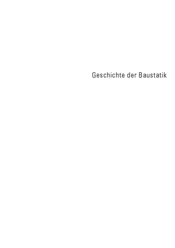 Geschichte der Baustatik: auf der suche nach dem gleichgewicht