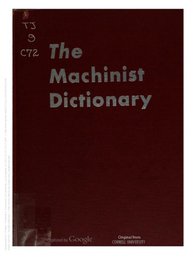The Machinist Dictionary