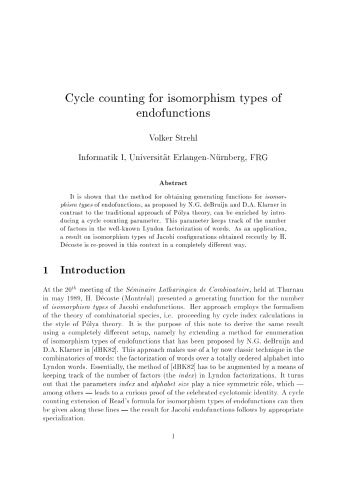 Cycle counting for isomorphism types of endofunctions [preprint]