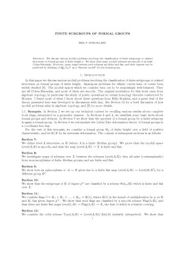 Finite subgroups of formal groups [expository notes]