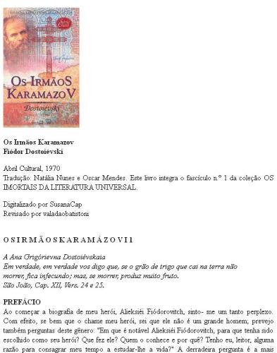 Fiódor Dostoiévski: Os Irmãos Karamazov (Portuguese Edition)