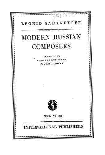 Modern Russian composers