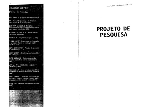 Projeto de pesquisa: métodos qualitativo, quantitativo e misto