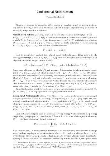 Combinatorial Nullstellensatz [expository notes]