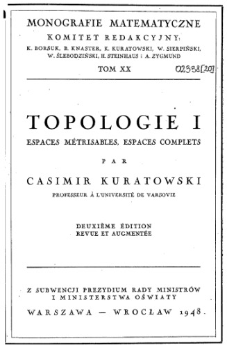 Topologie I : espaces métrisables, espaces complets