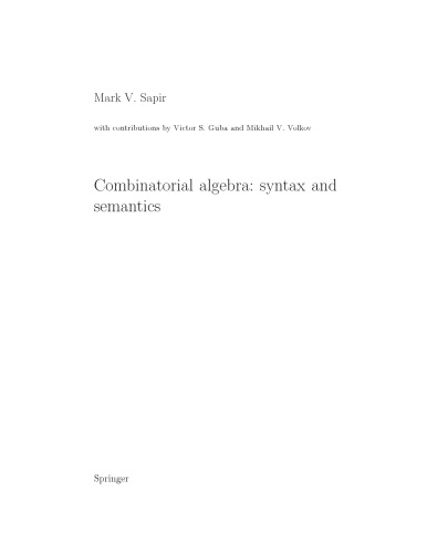 Combinatorial algebra: syntax and semantics [draft]