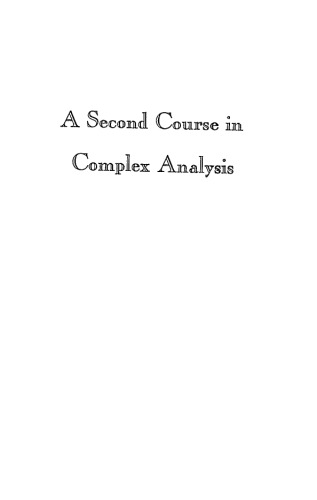 A second course in complex analysis