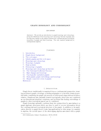 Graph homology and cohomology