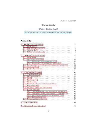 Finite fields [Lecture notes]