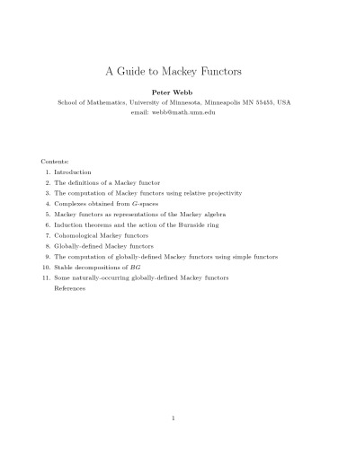 A Guide to Mackey Functors [expository notes]