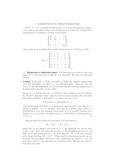 A short proof of Jordan normal form [expository notes]