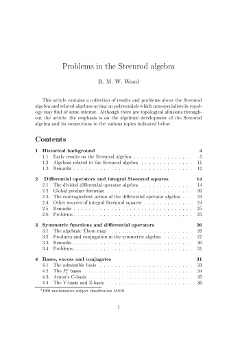 Problems in the Steenrod algebra