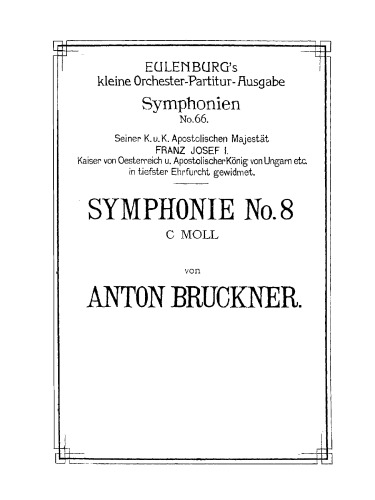 Symphonie no8 C-moll.