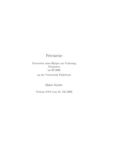 Petrinetze [Lecture notes]