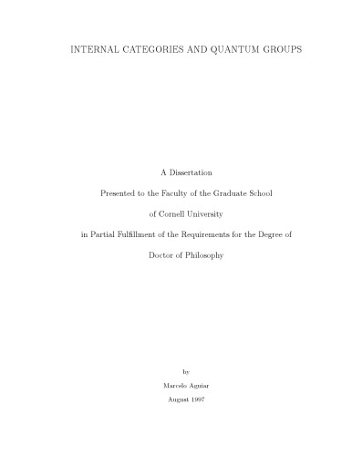 Internal categories and quantum groups [PhD thesis]