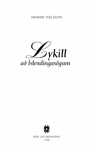 Lykill að Íslendingasögum