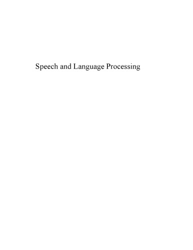 Speech and Language Processing