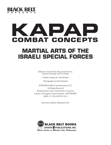 Kapap Combat Concepts: Martial Arts of the Israeli Special Forces