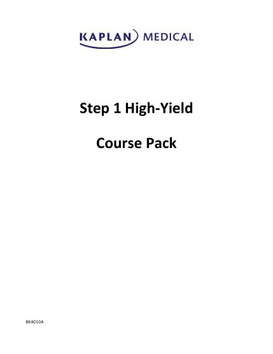 Step 1 High-Yield Course Pack: Biochemistry