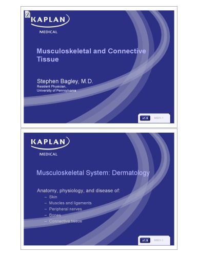 Kaplan High-Yield Muskuloskeletal and Connective Tissue