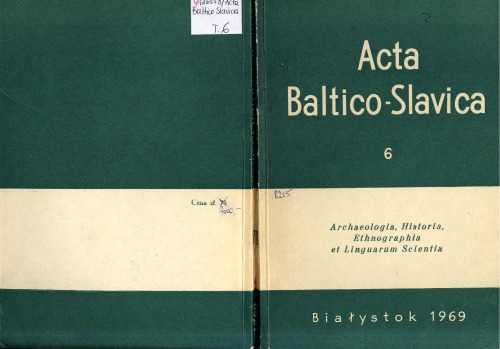 Acta Baltico-Slavica T. 6.