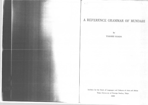 A Reference Grammar of Mundari
