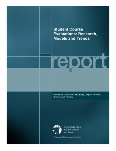 Student course evaluations : research, models and trends