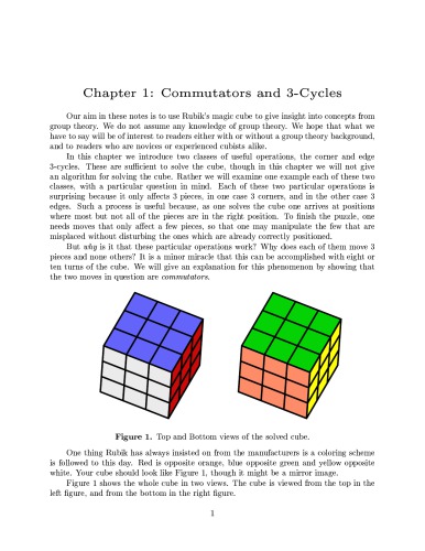 The Mathematics of the Rubik’s Cube [Lecture notes]