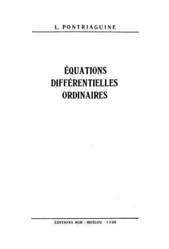 Equations différentielles ordinaires