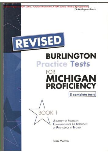 Burlington Practice Tests for Michigan Proficiency ECPE Book 1