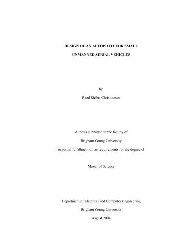 Design of an autopilot for small unmanned aerial vehicles