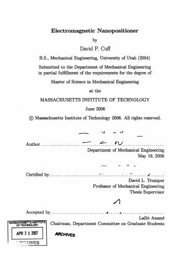 Electromagnetic Nanopositioner
