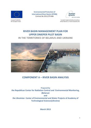 River basin management plan for upper Dnieper pilot basin in the territories of Belarus and Ukraine