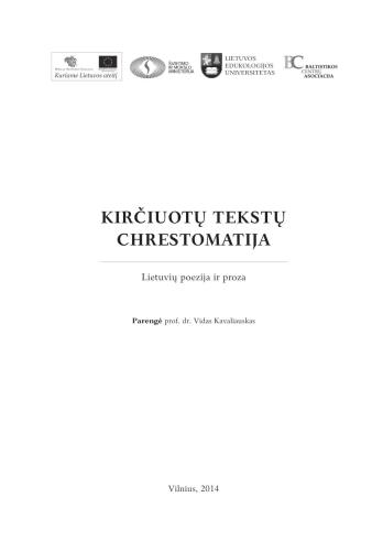 Kirčiuotų tekstų chrestomatija